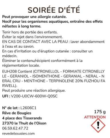 Soirée d'été / citronnelle